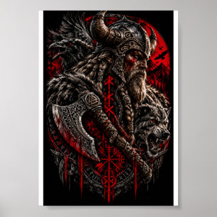 Poster Guerrier Viking - Légende Nordique