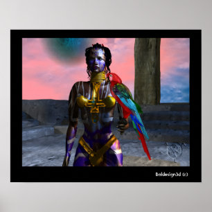 POSTER GUERRIÈRE CYBER NORA