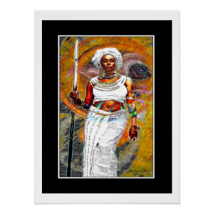 Poster Guerrière Féminine