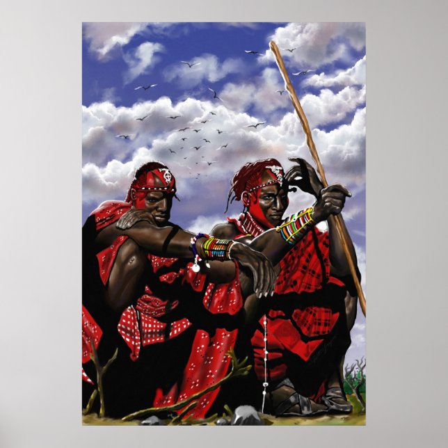 POSTER GUERRIÈRE MAASAI (Devant)