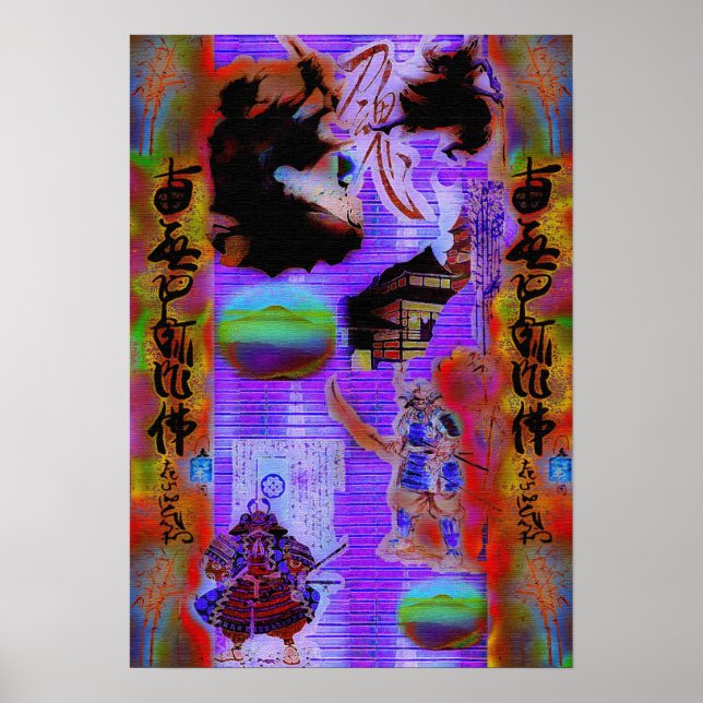 Poster Guerriers samouraïs (Devant)