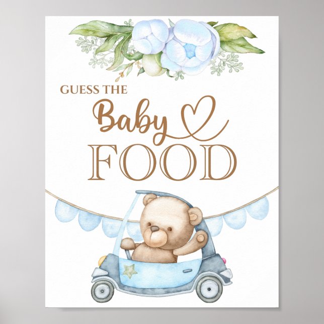 Poster "Guess the Baby Food" de Teddy Bear Baby Be (Devant)