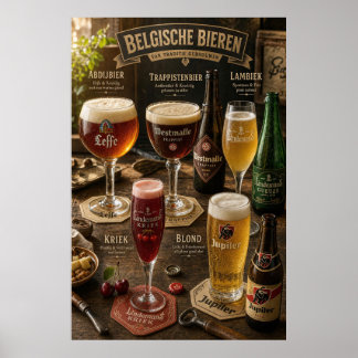 Poster Guide de la taverne des styles de bière belges Pos