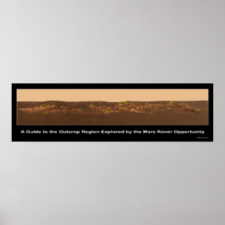 Poster Guide sur l'affleurement rocheux près de Mars Rove