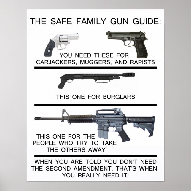 POSTER GUIDE SUR LES ARMES À FAMILLE SÉCURITAIRES (Devant)