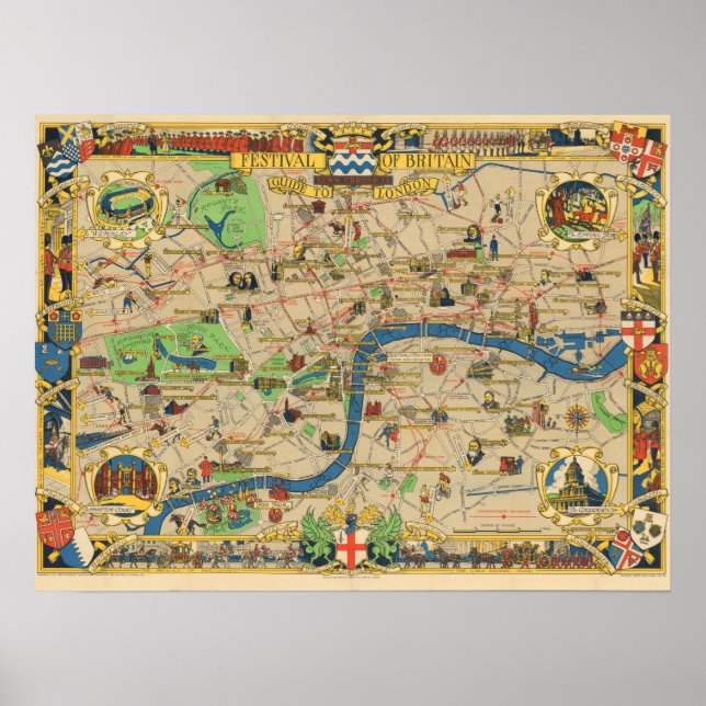 Poster Guide vintage De L'Affiche Londres (Devant)