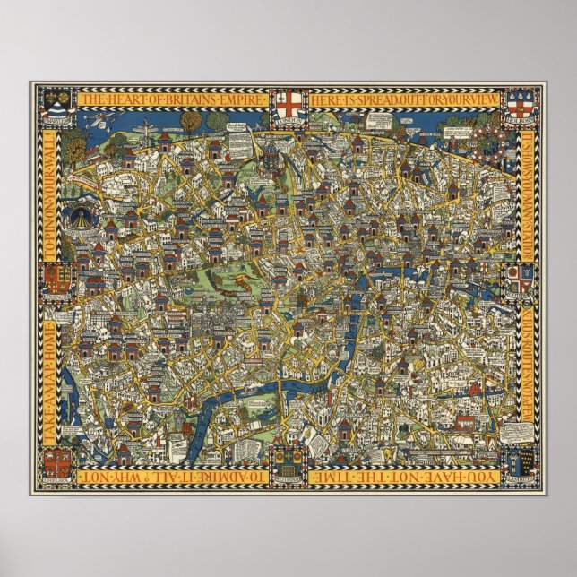 Poster Guide vintage De Londres (Devant)