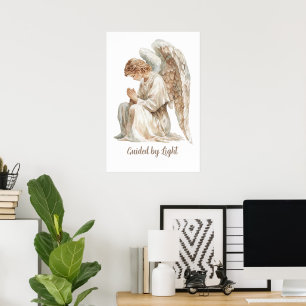 Poster Guidée Par Citation Légère Aquarelle Angel