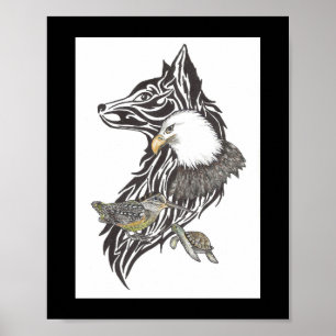 Poster Guides d'animaux sauvages Imprimer Premium (brilla