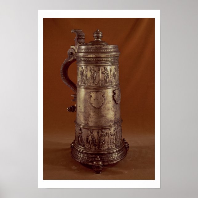 Poster Guilde tankard, étain argenté, 1564 (Devant)