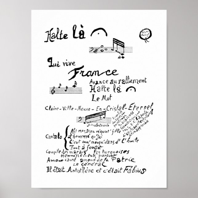 Poster Guillaume Apollinaire, Venu de Dieuze (Devant)