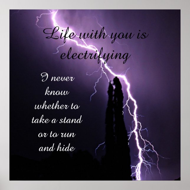 Poster Guillemets de boulon de foudre (Devant)