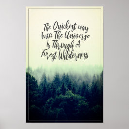 Poster Guillemets de la nature sauvage de l'univers et de