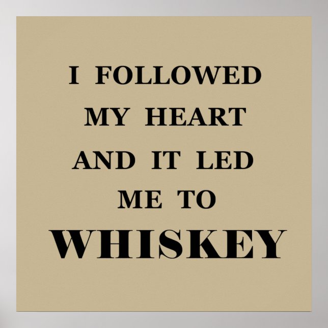 Poster guillemets de whiskey (Devant)