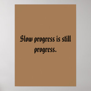 Poster Guillemets Motivation GYM Et Brown léger