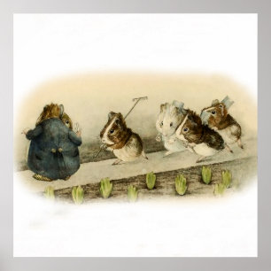 Poster “Guinea Pig Garden” by Beatrix Potter