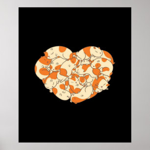 Poster Guinée Coeur de porc   Bébé mignon guinéen cochon