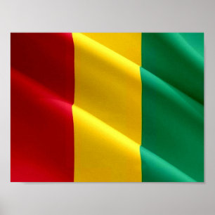 Poster Guinée - Drapeau -