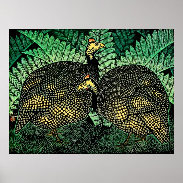 Poster Guinée Hens Kasamatsu Shiro 1957 (Devant)
