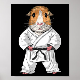 Poster Guinée Karate de porc Ninja Jiu-jitsu Taekwondo Ma