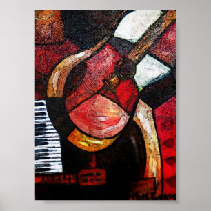 POSTER GUITAR ABSTRAIT