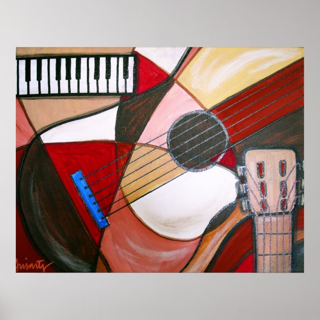 POSTER GUITAR ABSTRAITE (Devant)