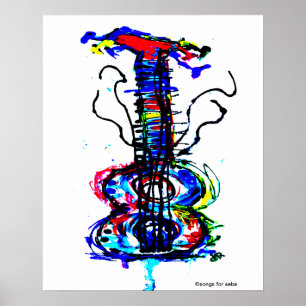 Poster Guitare Abstraite