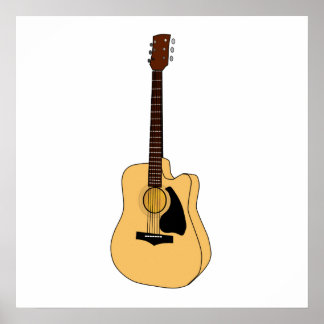Poster Guitare acoustique