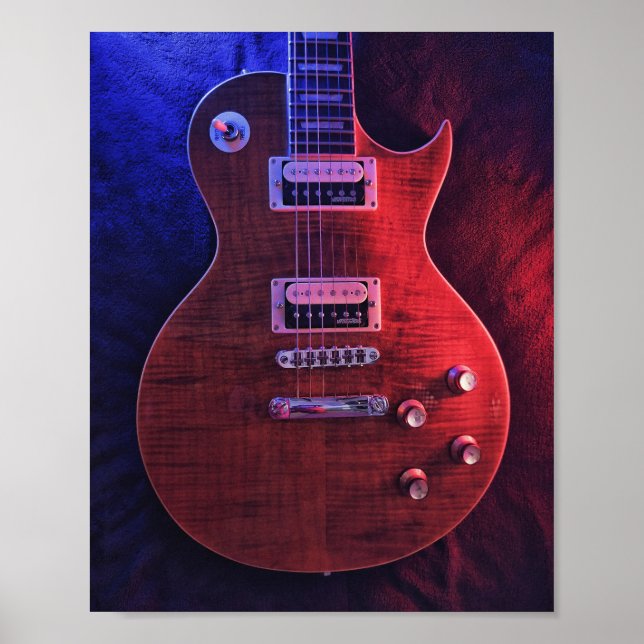Poster Guitare acoustique cool (Devant)