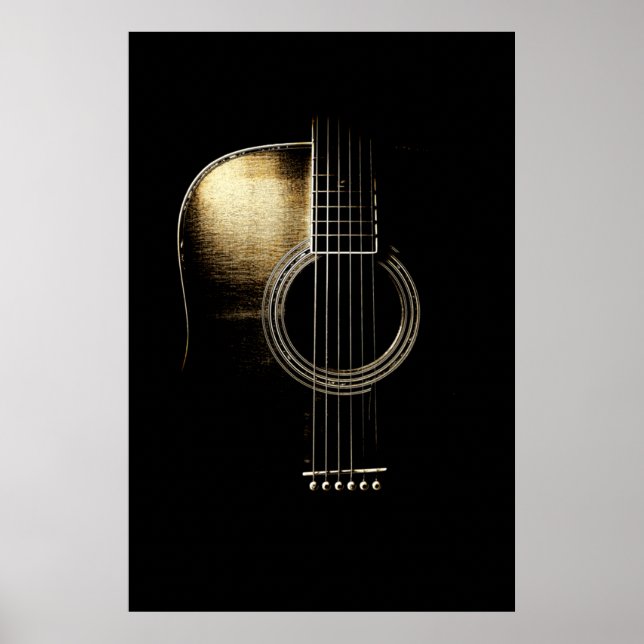 Poster Guitare acoustique Lite (Devant)