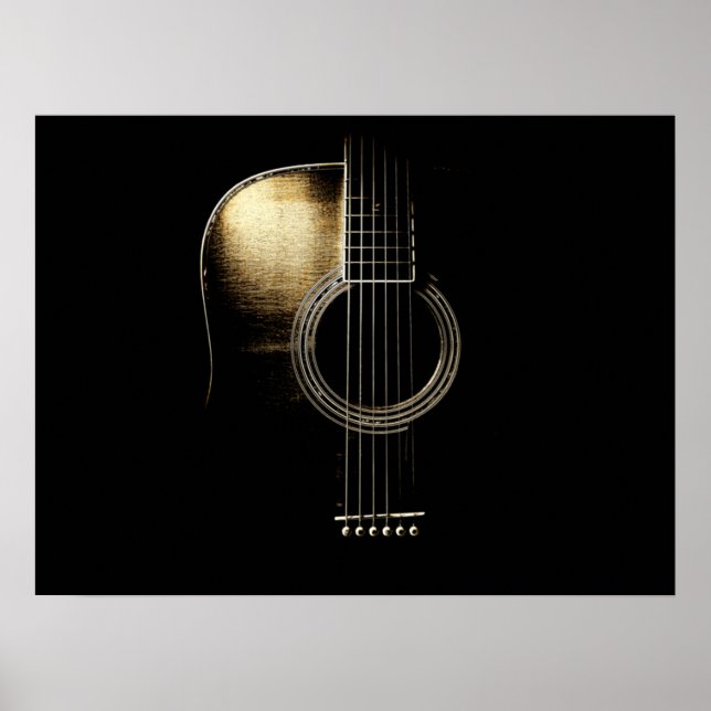 Poster Guitare acoustique Lite (Devant)