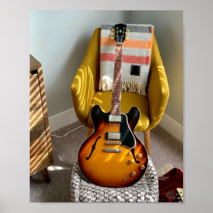 Poster Guitare acoustique mignonne