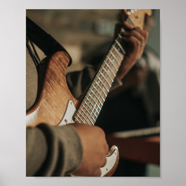 Poster Guitare acoustique mignonne (Devant)