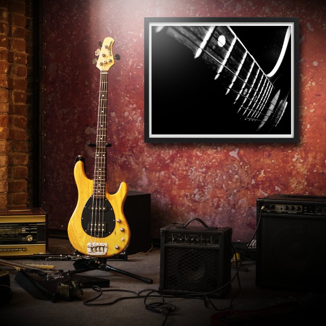 Poster Guitare acoustique (version B&W) (Créateur téléchargé)