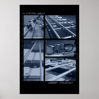 Poster Guitare basse à 4 cordes