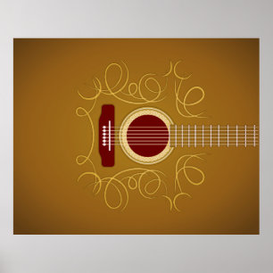 Poster Guitare classique acoustique
