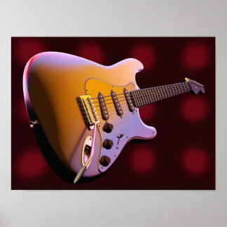 Poster Guitare colorée