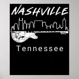 Poster Guitare Country Music Souvenir Cadeau Nashville