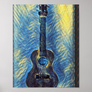 Poster Guitare de basse cool
