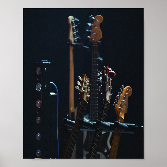 Poster Guitare de basse cool (Devant)