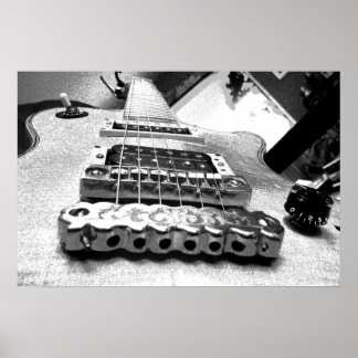 Poster Guitare électrique blanche