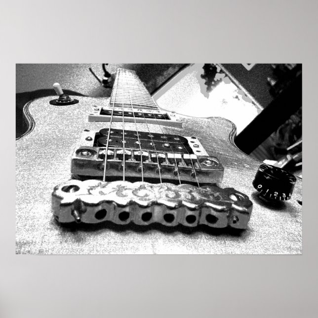 Poster Guitare électrique blanche (Devant)