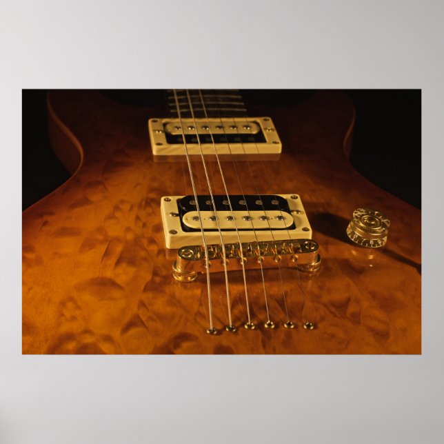 Poster Guitare électrique en bois (Devant)