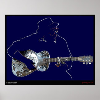Poster Guitare en acier