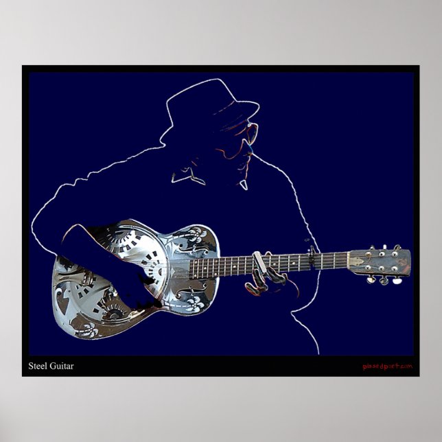 Poster Guitare en acier (Devant)
