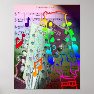 Poster guitare et musique
