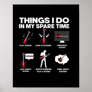 Poster Guitare Guitariste Addicité Musique Guitariste Ann
