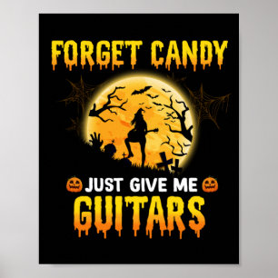 Poster Guitare Jouer Sorcière Oublier Bonbons Juste Me Do