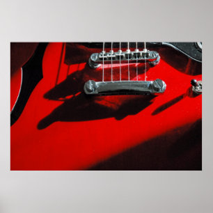 Poster Guitare rouge