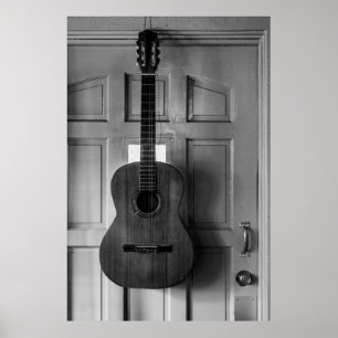 Poster Guitare sur la porte